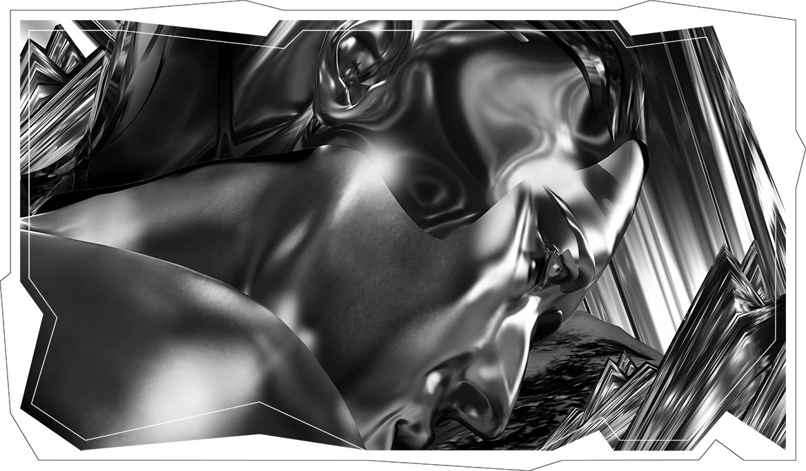 Digitale Kunst. Sisyphos legt erschöpft seinen Kopf auf den Fels und blickt ins Leere.