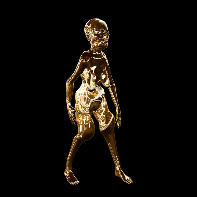 Hypocrite, long shots from the Dante 2020 series. 3D digital rendering.