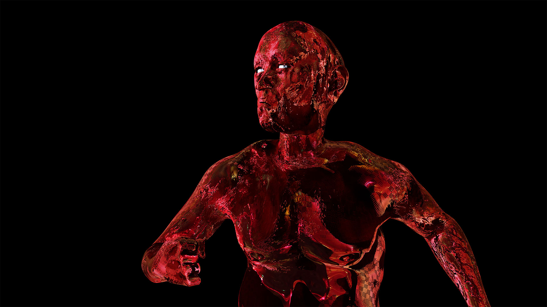 Killer from the picture series Dante 2020. Digital 3D rendering.