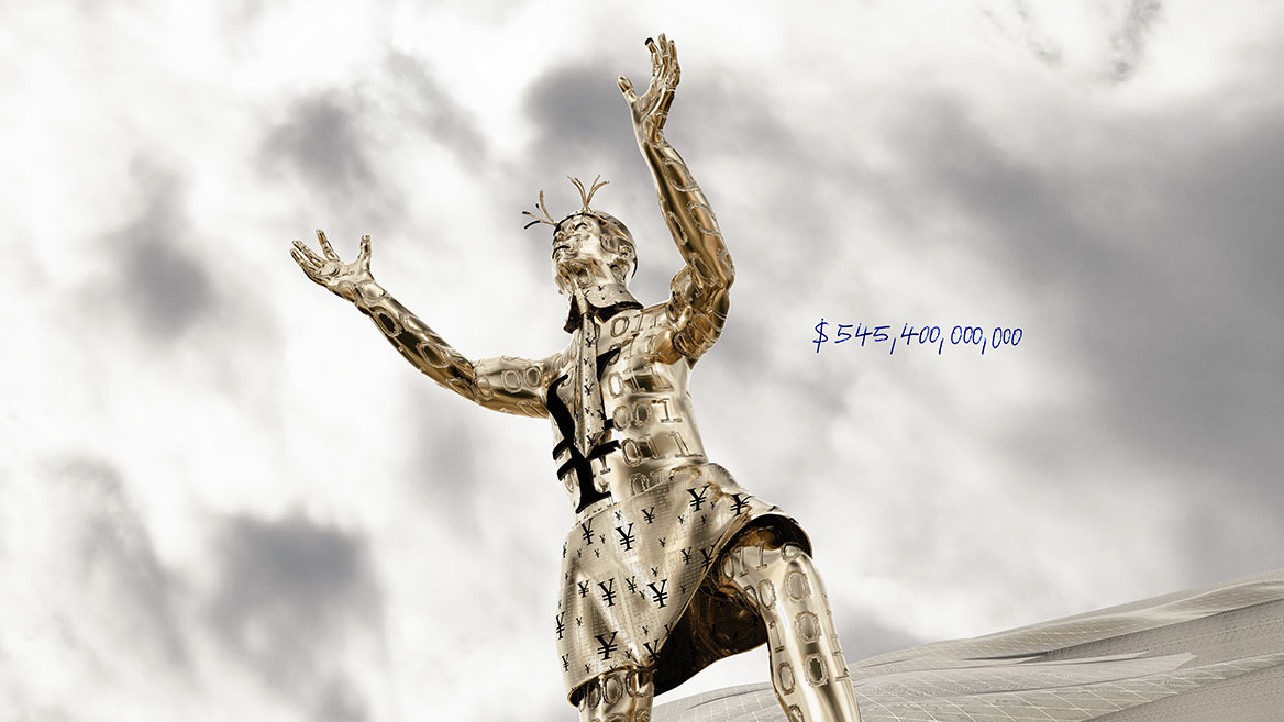 In the same manner, a yen dancer stretches his arms towards the sky in adoration.