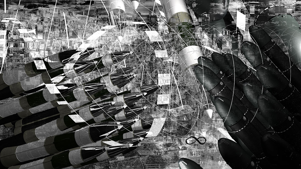 Die Atomwaffen sind gegeneinander ausgerichtet.